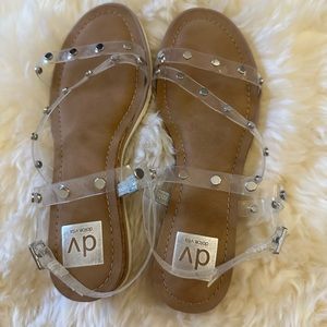 EUC Dolce Vita size 7 clear ankle sandals